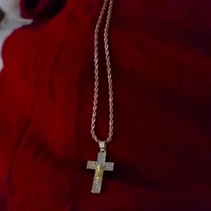 Real Gold cross necklace